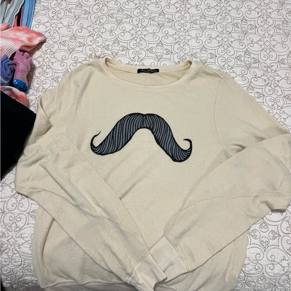 Yellow Wildfox Mustache Sweater size XS